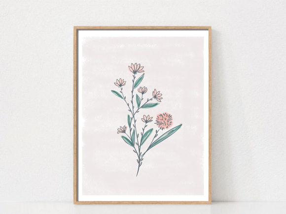 Floral Modern Spring Wall Art: Artful Simplicity