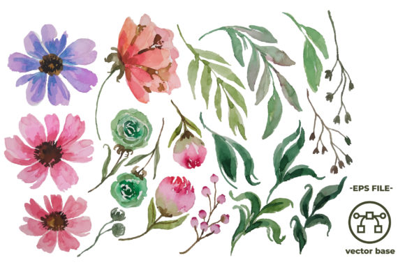 Floral Watercolor Elements: A Classic Design Resource Revived