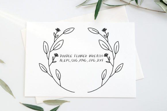 The Artful Utility of Doodle Floral Wreath SVG Files