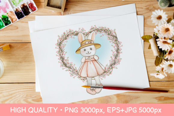 The Cute Spring Bunny in Floral Heart: A Celebration of Seasonal Charm
