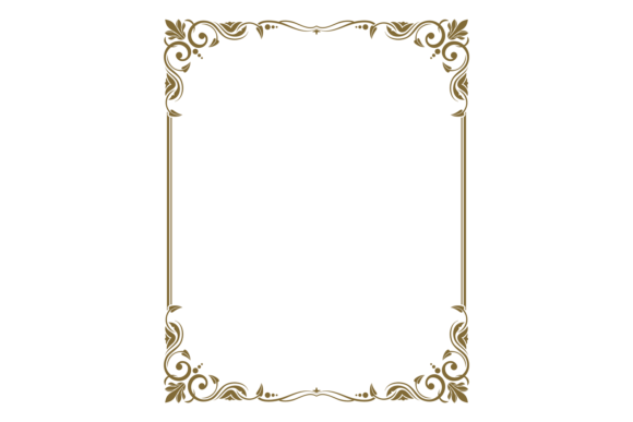 The Elegance and Utility of Vintage Golden Floral Card Borders