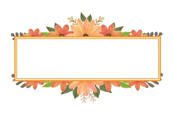 The Orange Floral Frame Collection: A Versatile Asset for Modern Creation