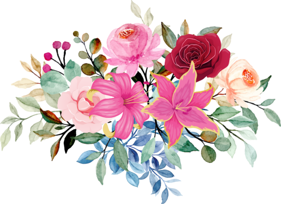 Unlock Creative Projects with Watercolor Flower Ornament Images