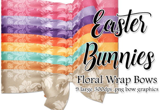 Unwrapping Creative Potential: Easter Bunnies Floral Wrap Bow Graphics